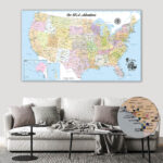 USA road trip push pin map featured