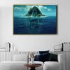 fantasy island floating frame canvas