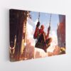 funny spider man stretched canvas