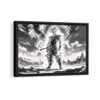 goku black and white framed canvas black frame