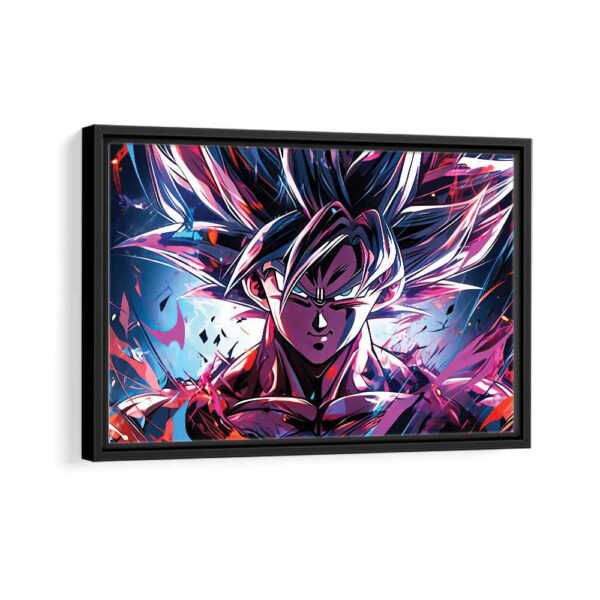 goku super saiyan framed canvas black frame