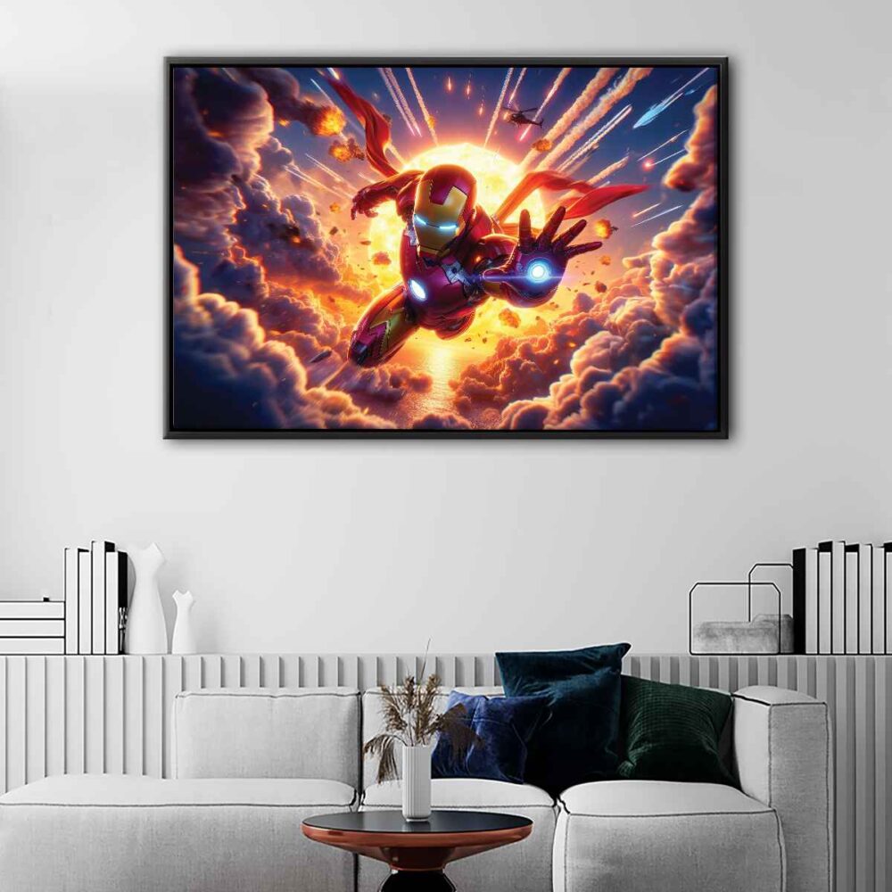 iron man floating frame canvas