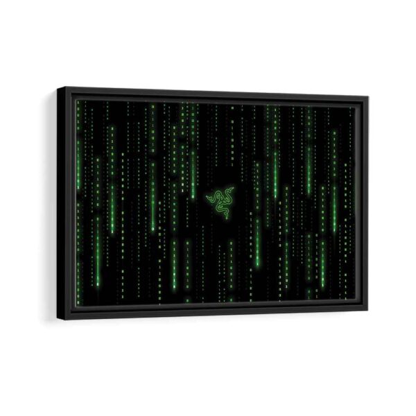 matrix razer framed canvas black frame