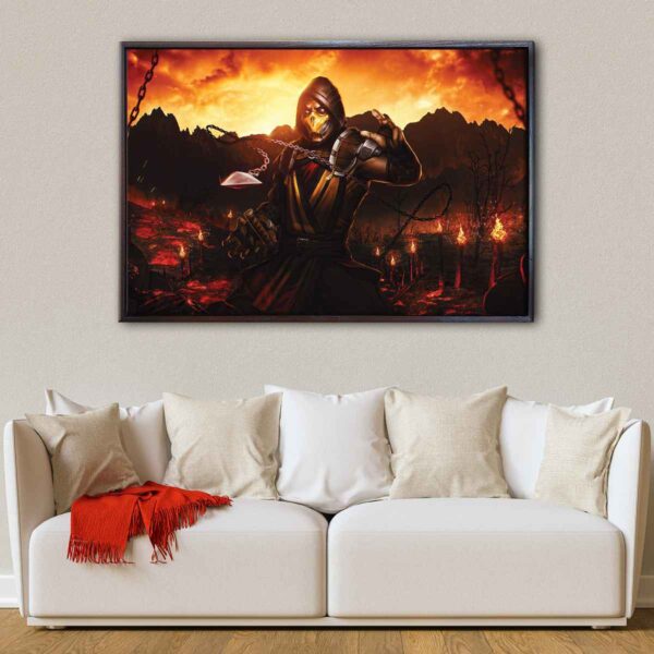 scorpion floating frame canvas