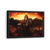 scorpion framed canvas black frame