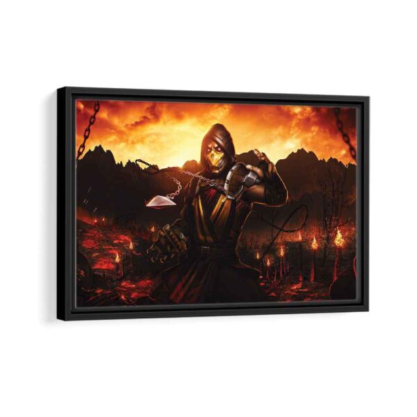 scorpion framed canvas black frame