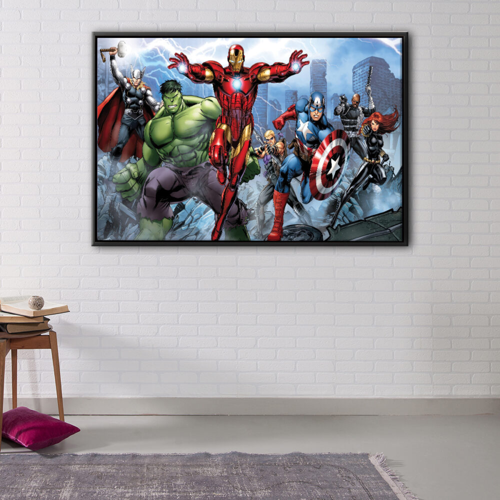 superhero league floating frame canvas