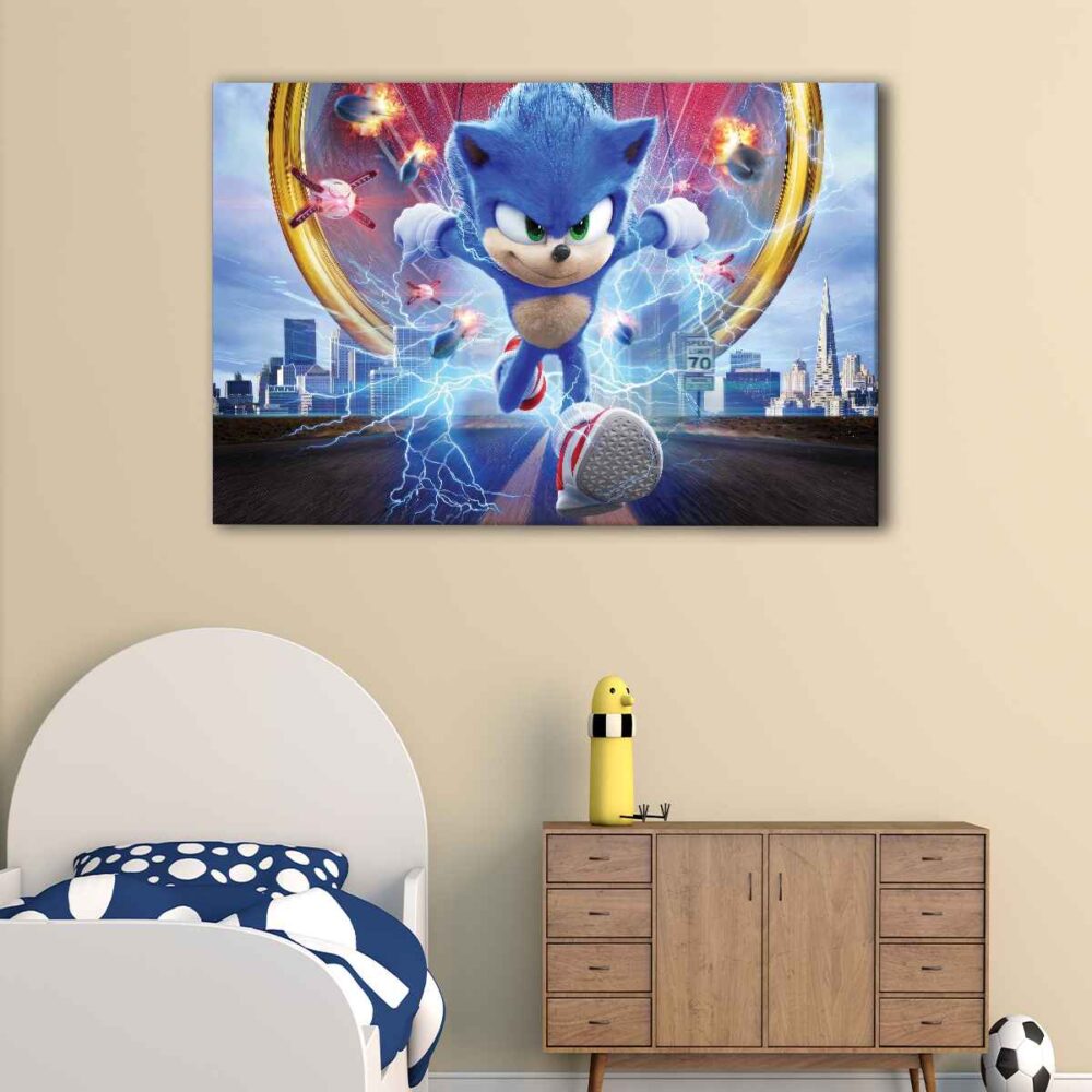 1 panel Super Sonic canvas art