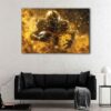 1 panel american football player canvas art