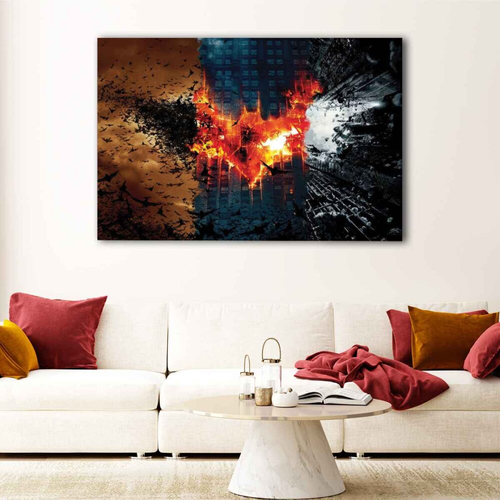 1 panel batman begins canvas art