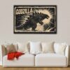 1 panel godzilla canvas art