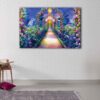 1 panel rose path canvas art