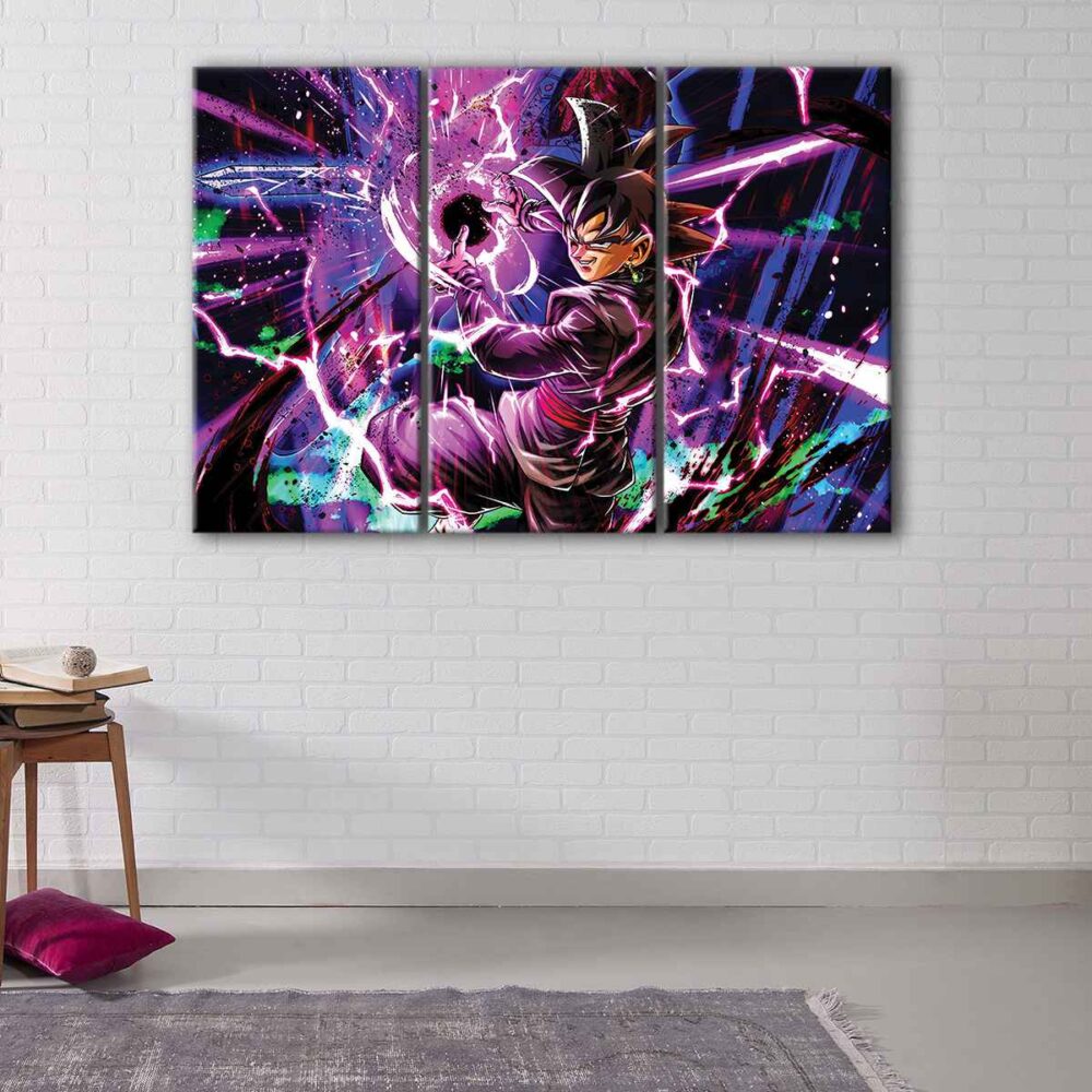 3 panels goku strike canvas art