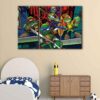 3 panels turtle ninja cartoon canvas art