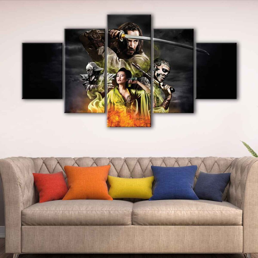 5 panels 47 ronin canvas art