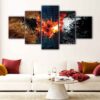 5 panels batman begins canvas art