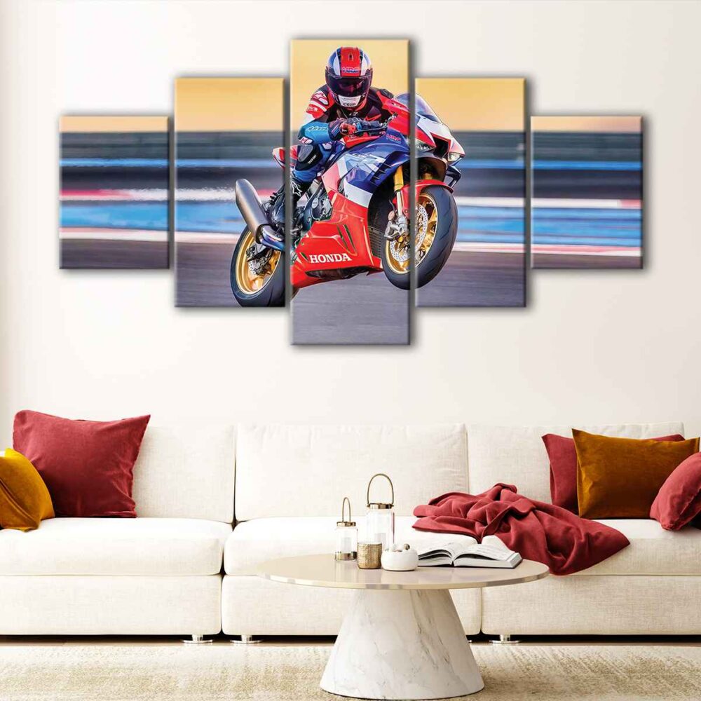 5 panels furious honda cbr canvas art