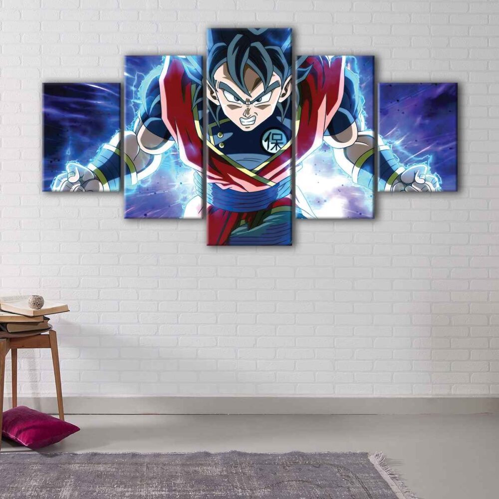 5 panels goku canvas art