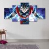 5 panels goku canvas art