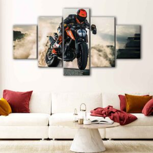 5 panels ktm duke drift canvas art