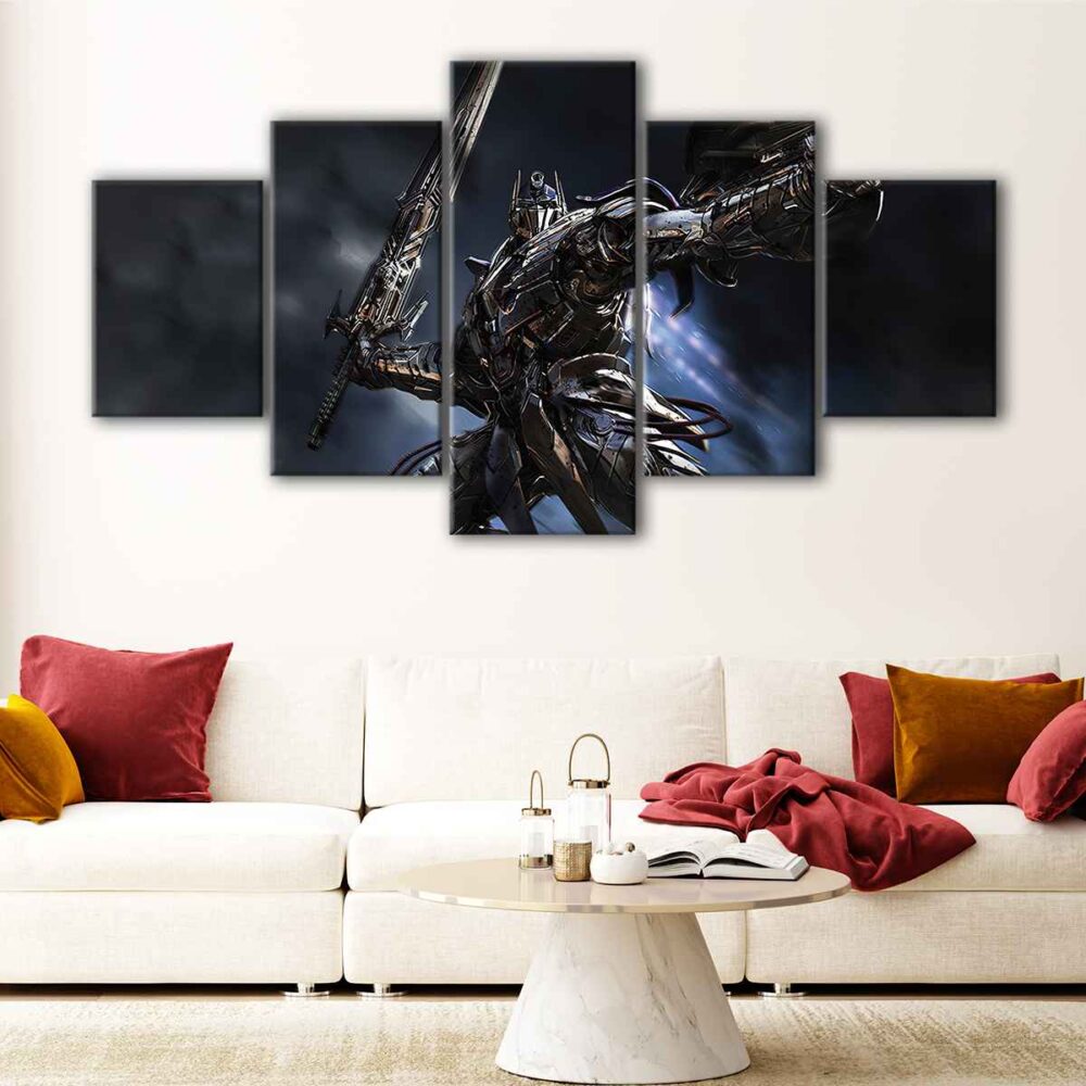 5 panels megatron canvas art