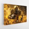 american football player stretched canvas