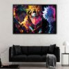 anime warriors floating frame canvas