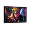 anime warriors framed canvas black frame