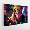 anime warriors stretched canvas