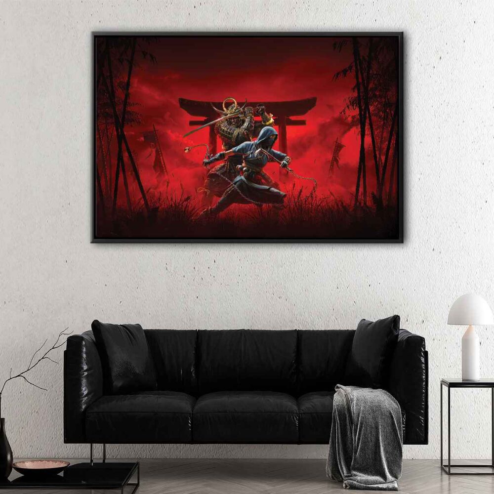 assassin’s creed shadows floating frame canvas