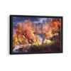 autumn forest framed canvas black frame