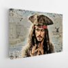 captain jack sparrow stretched canvas