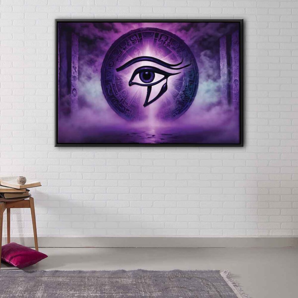 eye of horus floating frame canvas