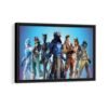 fortnite heroes framed canvas black frame