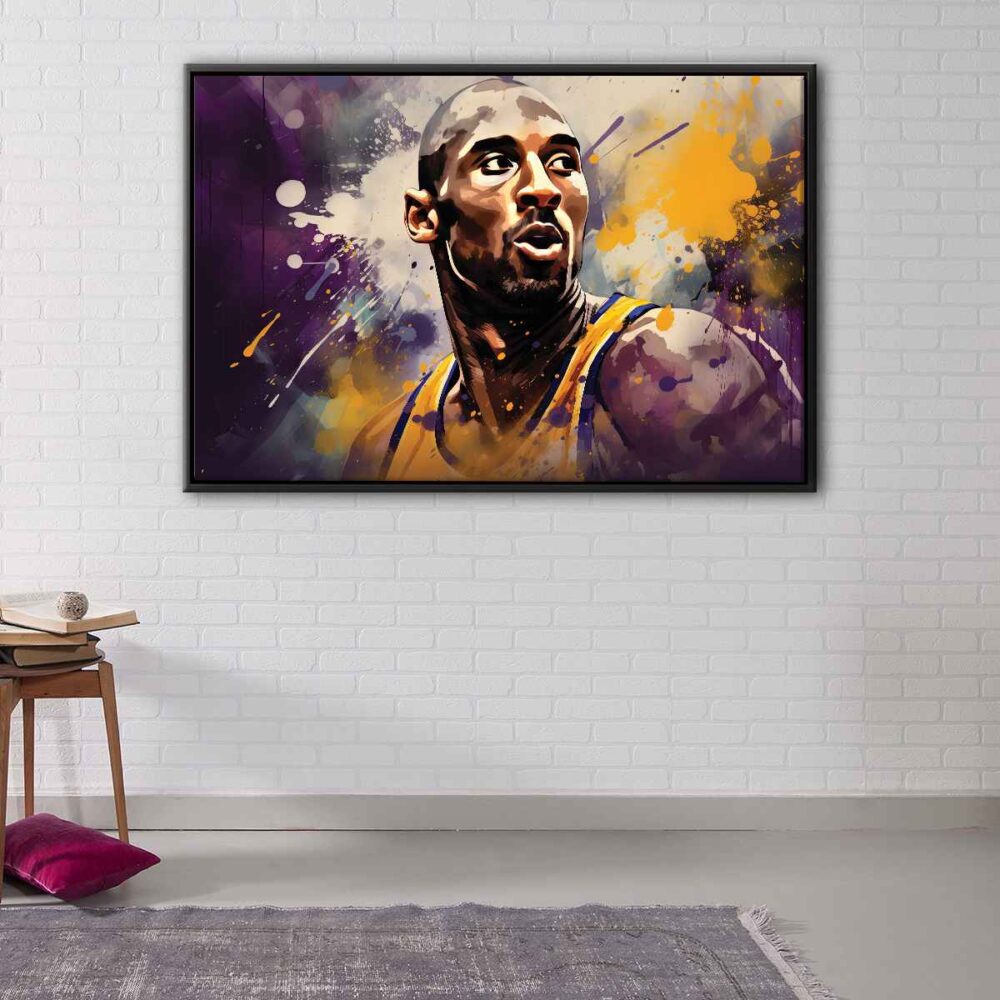 kobe bryant floating frame canvas