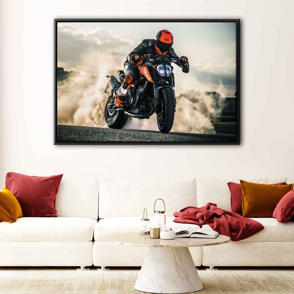 ktm duke drift floating frame canvas