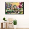 lamplight manor floating frame canvas