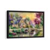 lamplight manor framed canvas black frame