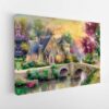 lamplight manor stretched canvas