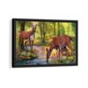 peaceful jungle framed canvas black frame