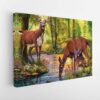 peaceful jungle stretched canvas