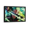 roronoa zoro framed canvas black frame