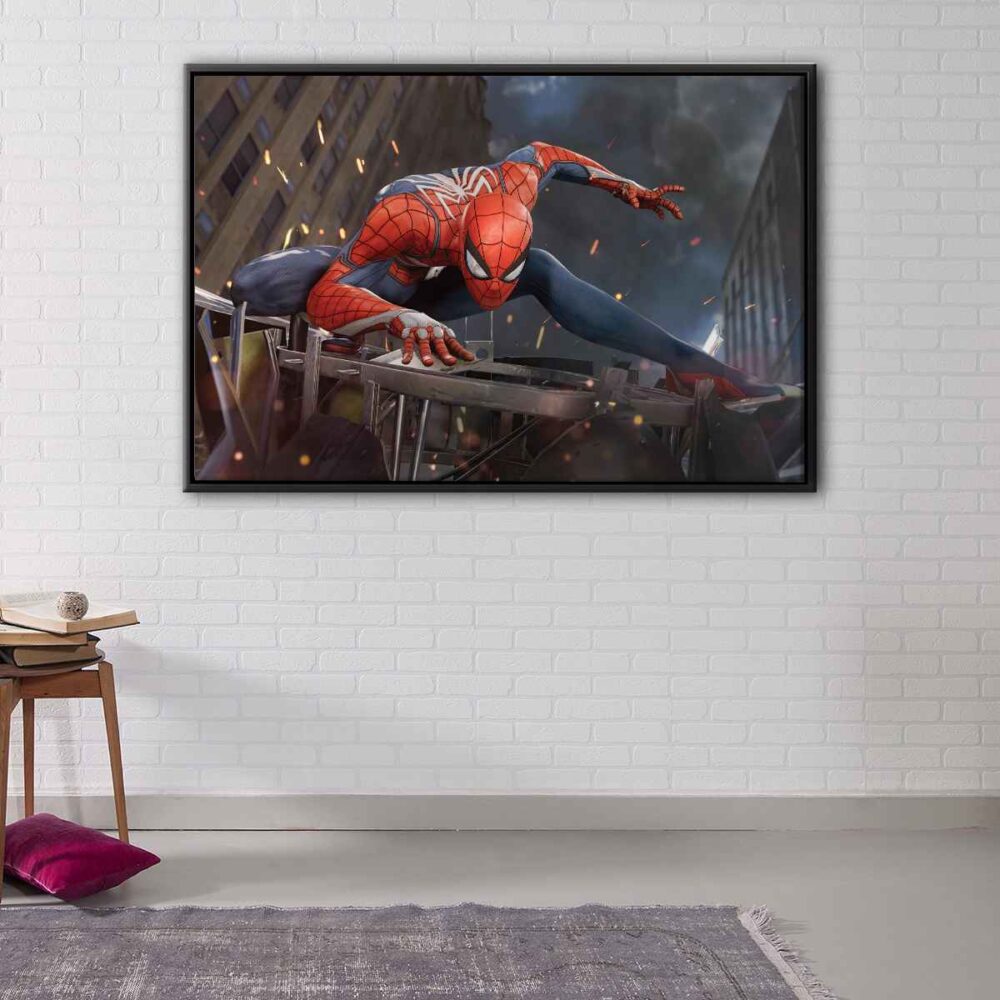 spider man floating frame canvas