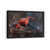 spider man framed canvas black frame