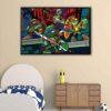 turtle ninja cartoon floating frame canvas