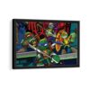 turtle ninja cartoon framed canvas black frame